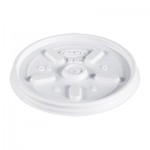 Dart Plastic Lids, for 8oz Hot/Cold Foam Cups, Vented, 1000 Lids/Carton DCC8JL