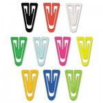 GEM GEMPC0600 Plastic Paper Clips, Large (No. 6), Assorted Colors, 200/Box GEMPC0600