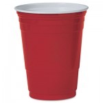 DCC P16RPK Plastic Party Cold Cups, 16oz, Red, 50/Pack DCCP16RPK