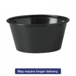 DCC P325E-0001 Plastic Souffle Portion Cups, 3 1/4 oz., Black, 250/Bag, 2500/Carton DCCP325BLK