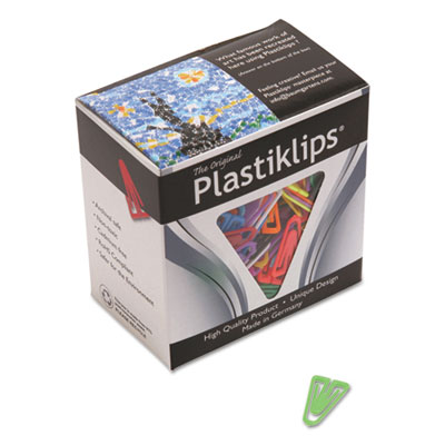 Baumgartens BAULP0200 Plastiklips Paper Clips, Small (No. 1), Assorted Colors, 1,000/Box BAULP0200