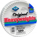 AJM Plates, Heavyweight Paper, 9", 960/CT, White OH9AJBXWHCT