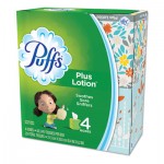 Puffs 34899 Plus Lotion Facial Tissue, 1-Ply, White, 56 Sheets/Box, 24 Boxes/Carton PGC34899CT