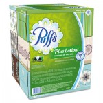 Puffs Plus Lotion Facial Tissue, 2-Ply, White, 124 Sheets/Box, 6 Boxes/Pack, 4 Packs/Carton PGC39383