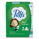 Puffs Plus Lotion Facial Tissue, White, 2-Ply, 124/Box, 3 Box/Pack, 8 Packs/Carton PGC39363
