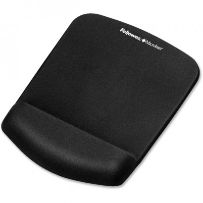 Fellowes PlushTouch Mouse Pad/Wrist Rest with FoamFusion Technology - Black 9252001