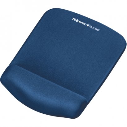 Fellowes PlushTouch Mouse Pad/Wrist Rest with FoamFusion Technology - Blue 9287301