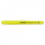 UNV08851 Pocket Clip Highlighter, Chisel Tip, Fluorescent Yellow Ink, Dozen UNV08851