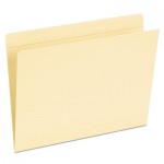 Pendaflex Pocket Folders, Straight Cut, Top Tab, Letter, Manila, 50/Box PFX16651