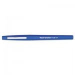 Paper Mate Point Guard Flair Porous Point Stick Pen, Blue Ink, Medium, Dozen PAP8410152