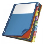 Poly 1-Pocket Index Dividers, Letter, Multicolor, 8-Tabs/Set, 4 Sets/Pack CRD84017