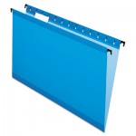 Pendaflex ESS6153 1/5 BLU Poly Laminate Hanging Folders, Legal, 1/5 Tab, Blue, 20/Box PFX615315BLU