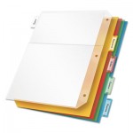 Cardinal Poly Ring Binder Pockets, 11 x 8 1/2, Letter, Assorted Colors, 5/Pack CRD84009