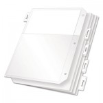 Poly Ring Binder Pockets, 11 x 8 1/2, Clear, 5/Pack CRD84010