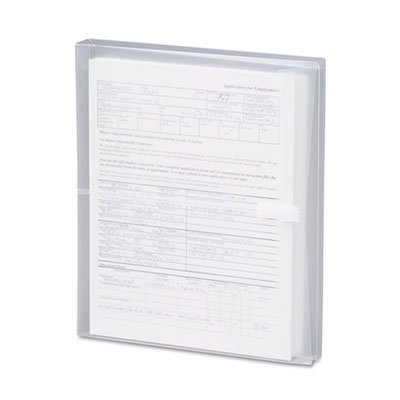 Smead Poly Side-Load Envelopes, 1 1/4" Exp, Jacket, Letter, Poly, Clear, 5/Pack SMD89661