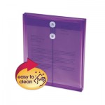 Smead Poly String and Button Interoffice Envelopes, String and Button Closure, 9.75 x 11.63, Transparent Purple, 5/Pack