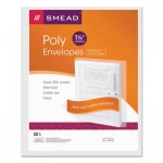 Smead Poly String & Button Booklet Envelope, 11 5/8 x 9 3/4 x 1 1/4, Clear, 5/Pack