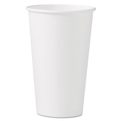 316W-2050 Polycoated Hot Paper Cups, 16 oz, White SCC316W