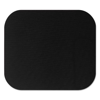 Fellowes Polyester Mouse Pad, Nonskid Rubber Base, 9 x 8, Black FEL58024