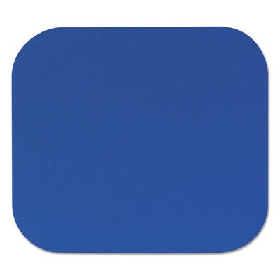 Fellowes Polyester Mouse Pad, Nonskid Rubber Base, 9 x 8, Blue FEL58021