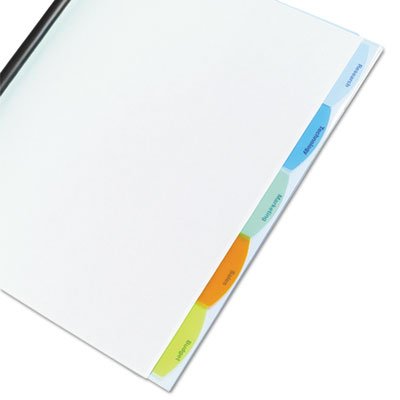 GBC W55766 Polypropylene View-Tab Report Cover, Binding Bar, Letter, Holds 20 Pages, Clear GBC55766