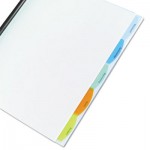 GBC W55766 Polypropylene View-Tab Report Cover, Binding Bar, Letter, Holds 20 Pages, Clear GBC55766