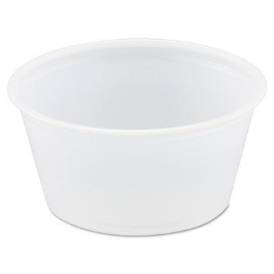 DCC B200N-0100 Polystyrene Portion Cups, 2oz, Translucent, 250/Bag, 10 Bags/Carton DCCP200N