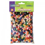 Creativity Street Pony Beads, Plastic, 6 mm x 9 mm, Assorted Colors, 1,000/Set CKC3552