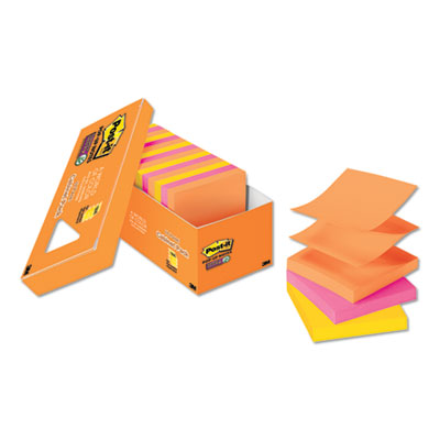 Post-it Pop-up Notes Super Sticky R330-18SSAUCP Pop-up 3 x 3 Note Refill, Rio de Janeiro, 90