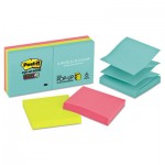 Post-it Pop-up Notes Super Sticky R330-6SSMIA Pop-up 3 x 3 Note Refill, Miami, 90/Pad, 6