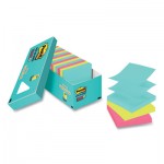 Post-it Pop-up Notes Super Sticky R330-18SSMIA-CP Pop-up 3 x 3 Note Refill, Miami, 100 Notes