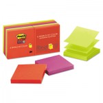 Post-It Pop-Up Notes Super Sticky Pop-up 3 x 3 Note Refill, Marrakesh, 90/Pad, 10 Pads/Pack