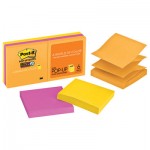 Post-It Pop-Up Notes Super Sticky Pop-up 3 x 3 Note Refill, Rio de Janeiro, 90/Pad, 6