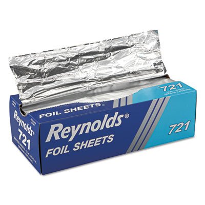 721 Pop-Up Interfolded Aluminum Foil Sheets, 12 x 10 3/4, Silver, 500/Box RFP721BX
