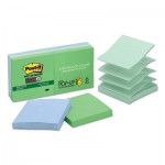 Post-it Pop-up Notes Super Sticky Pop-up Recycled Notes in Bora Bora Colors, 3 x 3, 90-Sheet