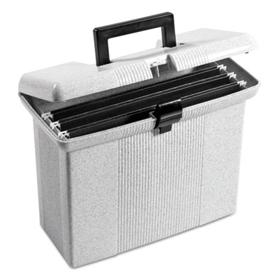 Pendaflex Portable File Boxes, Letter Files, 14.88" x 6.5" x 11.88", Granite PFX41737