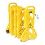 RCP 9S11 YEL Portable Mobile Safety Barrier, Plastic, 13ft x 40", Yellow RCP9S1100YEL