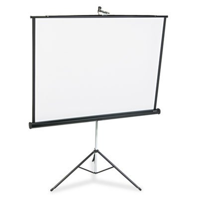 Quartet Portable Tripod Projection Screen, 60 x 60, White Matte, Black Steel Case QRT560S