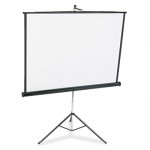 Quartet Portable Tripod Projection Screen, 60 x 60, White Matte, Black Steel Case QRT560S