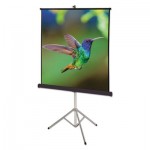 Quartet Portable Tripod Projection Screen, 70 x 70, White Matte, Black Steel Case QRT570S