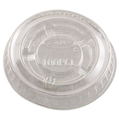 DCC PL1N Portion/Souffle Cup Lids. Fits .5-1oz Cups, Clear, 2500/Carton DCCPL1N