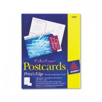 Avery Postcards, Color Laser Printing, 4 x 6, Uncoated White, 2 Cards/Sheet, 80/Box AVE5889