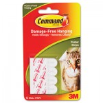 Command Poster Strips, White, 12/Pack MMM17024