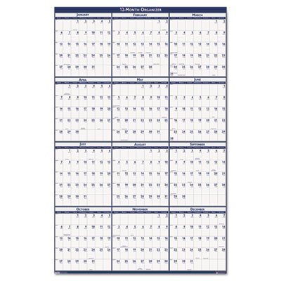 House of Doolittle Poster Style Reversible/Erasable Yearly Wall Calendar, 32 x 48, 2016 HOD3961