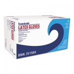 BWK351SCT Powder-Free Latex Exam Gloves, Small, Natural, 4 4/5 mil, 1000/Carton BWK351SCT