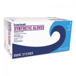 BWK315SBX Powder-Free Synthetic Vinyl Gloves, Small, Cream, 4 mil, 100/Box BWK315SBX