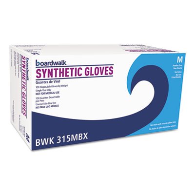 BWK315MCT Powder-Free Synthetic Vinyl Gloves, Medium, Cream, 4 mil, 1000/Carton BWK315MCT