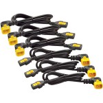 APC Power Cord Kit (6 EA), Locking, C13 to C14 (90 Degree), 1.8m AP8706R-WW