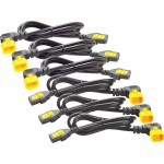 APC Power Cord Kit (6 ea), Locking, C13 to C14 (90 Degree), 1.2m, North America AP8704R-NA