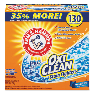 Arm & Hammer Power of OxiClean Powder Detergent, Fresh, 9.92 lb Box, 3/Carton CDC3320000108